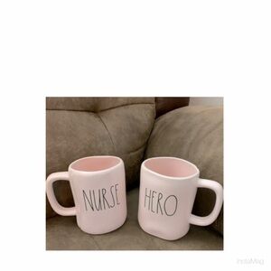 NEW Rae Dunn Nurse Hero Mug Double Sided Pink